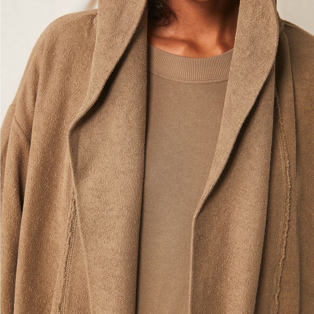 LIKE NEW Free People Coziest Set Maxi Dress + Maxi Cardigan Cardi Oak Bark Small - Picture 3 of 8